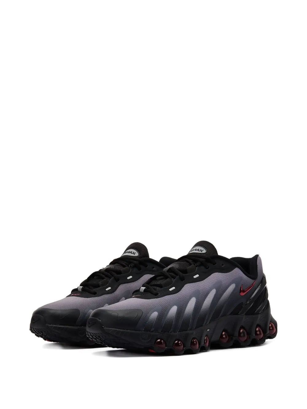 Air Max Dn8 Black Gym Red Sneakers