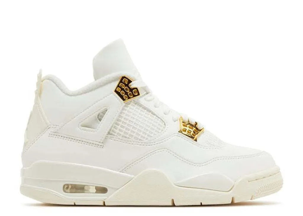  Air Jordan 4 Retro Women's Shoes Metallic Gold
