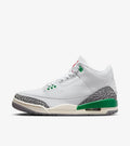  Air Jordan 3 Retro Shoes Green Gray White