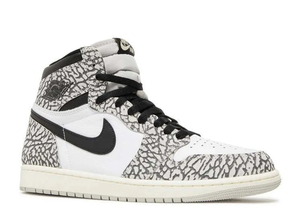 Air Jordan 1 Retro High OG First in Flight Women's Shoes Black Gray White