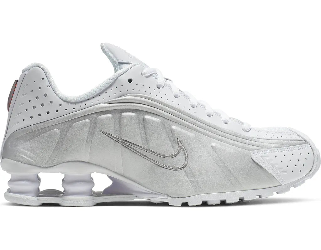  Shox R4 White and Metallic Silver White and Metallic Silver